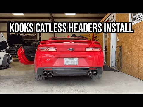 kooks headers install on my 2017 camaro ss ***really loud***