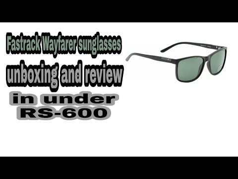 Fastrack wayfarer sun glasses unboxing and review