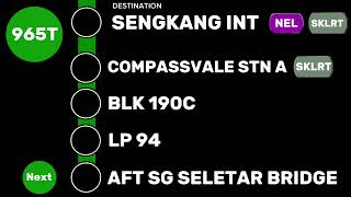 Tower Transit Bus Service 965T Next stop announcement (BLK 608 → Sengkang INT)