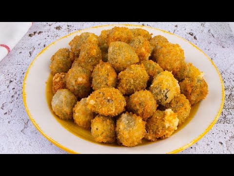 Fried stuffed olives: you won't be able to stop at one!