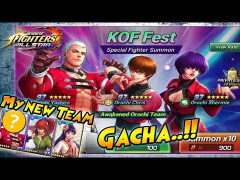 KOF FEST!! OROCHI TEAM!! GACHA Yukz [Chris, Yashiro, Shermie] - The KING of FIGHTERS: ALL STAR