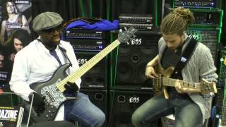 Etienne Mbappe and Swaeli Mbappe at EBS at NAMM 2016 | MikesGigTV