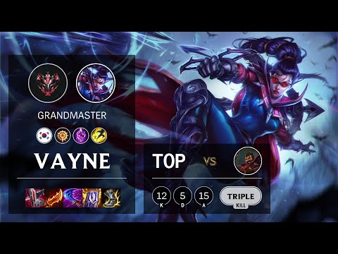 Vayne Top vs Graves - KR Grandmaster Patch 11.22