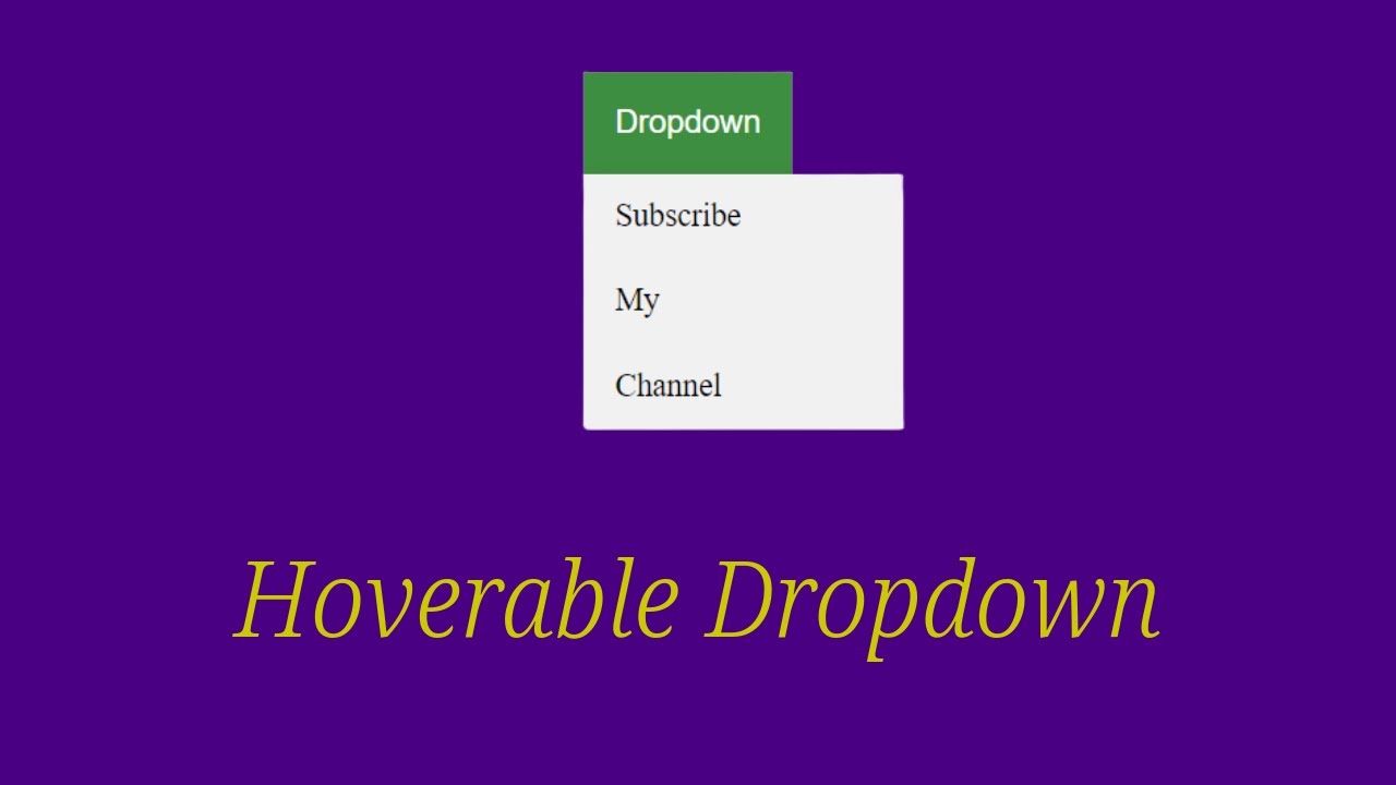 How to Create a Hoverable Dropdown Button with HTML and CSS | Web Code Journey