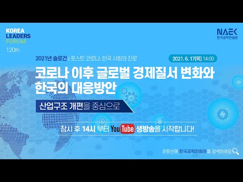 , title : '제120회 코리아리더스 포럼 - 코로나 이후 글로벌 경제질서 변화와 한국의 대응방안'