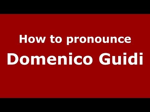 How to pronounce Domenico Guidi (Italian/Italy) - PronounceNames.com