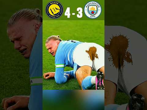 When Ronaldo Destroyed Haaland 🔥Al Nassr VS Manchester City Imaginary match 🥶 #football #shorts
