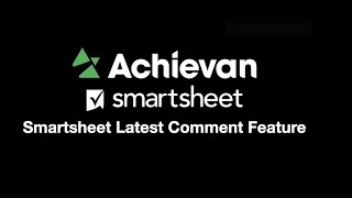How to add latest comment column with time&date stamp in Smartsheet