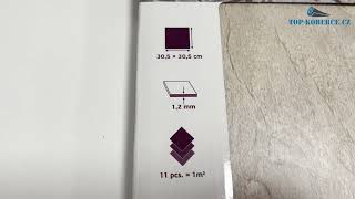 Vinylový samolepící čtverec Light Slate 30,5x30,5cm