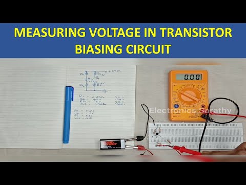 2  CHECKING VOLTAGE IN TRANSISTOR BIASING CIRCUIT WITH MULTIMETER