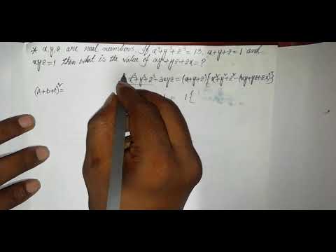x, y, z are real numbers, If x^3+y^3+z^3=13,x+y+z=1 and, xyz=1 then what is the value of xy+yz+zx=?