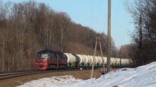 preview picture of video '[LG] 2M62K-0490 with a freight train near Garliava'