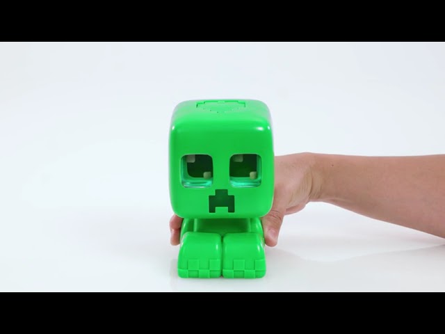 Vídeo relacionado con Mattel Minecraft Creeper Mascota Juguete Interactivo con Luces, Sonidos y acción explosiva, Figura activada por botón de 13,97cm, JGX49