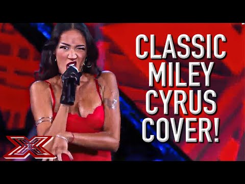 Old School MILEY CYRUS Cover - She Can't Be Tamed! | X Factor Global
