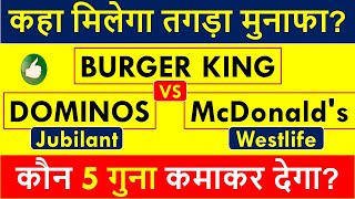Burger King vs Dominos vs Mc Donald's 💥 Which is better? Best Share for Long Term Investment