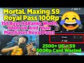 MortaL Maxing S9 Rp To 100 | 😂2500 Uc Scam With MortaL | Maxed To Rank 100 Before Buying Royal Pass