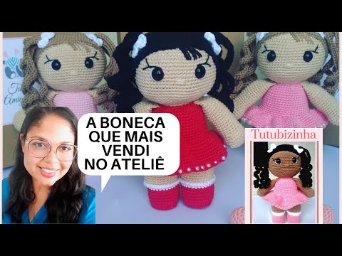 Best selling crochet doll in the atelier, large crochet doll. 24 cm