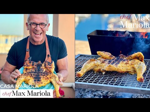 🌶️ POLLO ALLA DIAVOLA (Intero !!!) sulla GRIGLIA cotto AL MATTONE - Ricetta di Chef Max Mariola