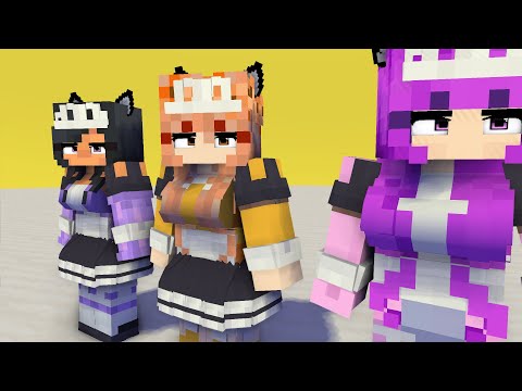 TUTU LOVEFOOL FIRST MEET APHMAU FRIENDS ZOEY AND MIA - MINECRAFT ANIMATION #shorts