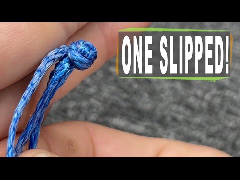 Three tiny soft shackles tested