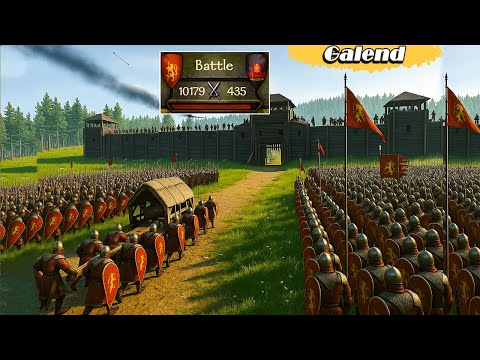 10000 Vlandian VS 500 | The Most Epic Bannerlord Siege Ever || Mount & Blade 2 Tactics Galend Town