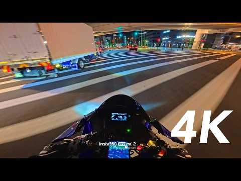 [4K] YAMAHA YZF-R1 Pure sound🎧 | insta360