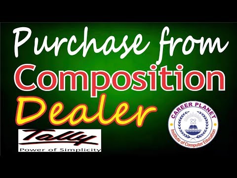 Purchase from Composition Dealer GST Tally ERP9 Part 23|Tally for GST