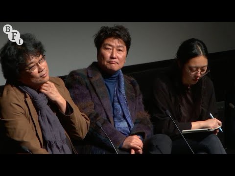 Parasite director Bong Joon-ho and stars Song Kang-ho and Lee Jung-eun