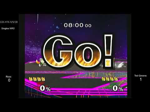 GSS 76 SSBM - Ross (Default Fox) vs. Ted Greene (Green Fox) - Melee WR2