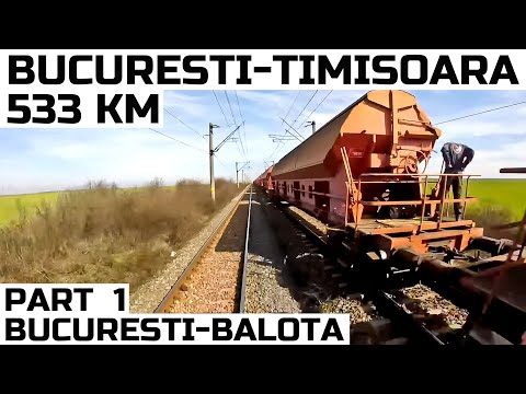Bucuresti-Timisoara full rearview-Trainride-Zugfahrt part 1 of 2