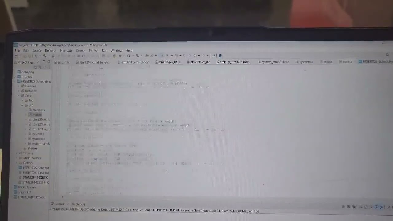 Task Scheduling in free RTOS using STM32 microcontroller