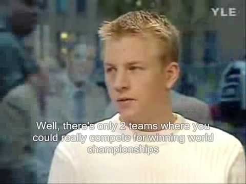 Kimi Räikkönen interview (after Sauber's test) from 2000 with English subtitles