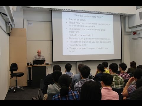 Scientific Writing Workshop: Prof Richard Flagan (30 Apr 2014)