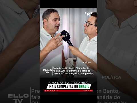Prefeito de Brejinho, Gilson Bento, fala à ELLO TV durante plenária do CIMPAJEÚ