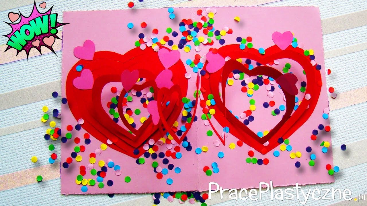 Kartka walentynkowa z niespodzianką