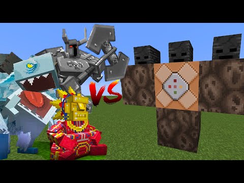 Kristallik games - Wither Storm vs Mowzie's Mobs in Minecraft