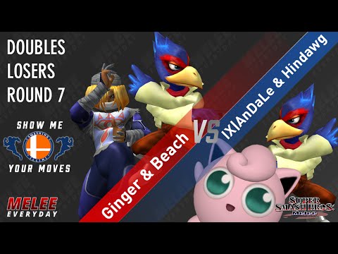 SMYM 17 - Ginger & Beach (Falco,Sheik) vs. IX|AnDaLe & Hindawg (Jigglypuff,Falco) - SSBM - Dbls, LR7