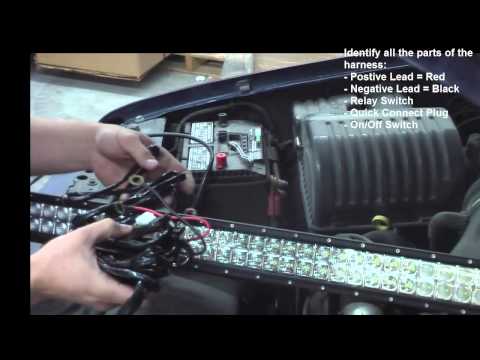 LED Light bar installation using Dakota Series Light Bar Wiring Harness