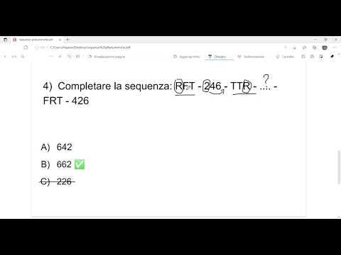 Sequenze alfanumeriche - quiz di logica per concorsi