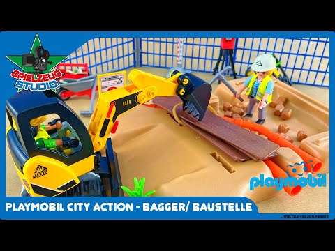 Playmobil Baustelle mit Minibagger für Kinder 👷🏻
