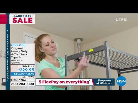 Origami Heavy Duty 4-stöckiges Regal, 2er-Pack