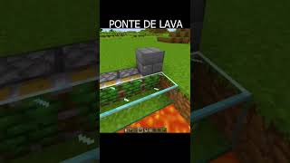 Como fazer uma PONTE DE LAVA no Minecraft