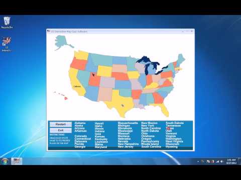US Interactive Map Quiz Software