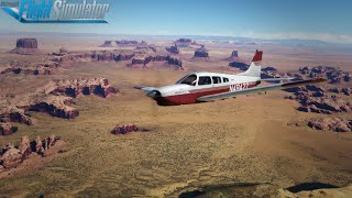 Monument Valley X-Country in a Just Flight Piper PA-28R Turbo Arrow III