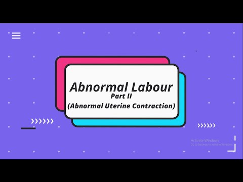 Abnormal Labour Part-II; Abnormal Uterine Contraction