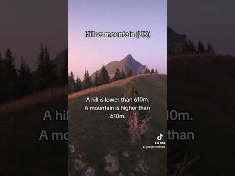 Difference Between a Hill & a Mountain! #fact #english #vocabulary
