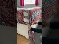 Quick and easy way to turn flat sheet into fitted sheet without sewing #howto #fyp #bedsheets #bed