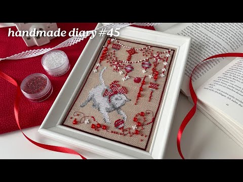 Kitty by Nora Corbett. How I frame my finished cross stitch works.