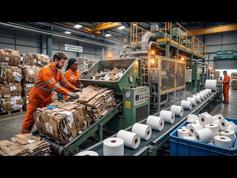 From Waste Paper To Soft Toilet Paper | Complete Recycling Process