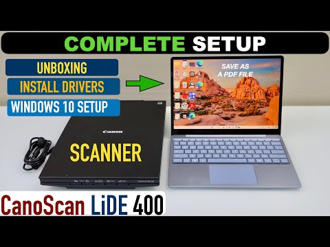 Canon Canoscan Lide 400 Setup, Unboxing, Install Drivers, Win 10 Setup & Scanning Review.